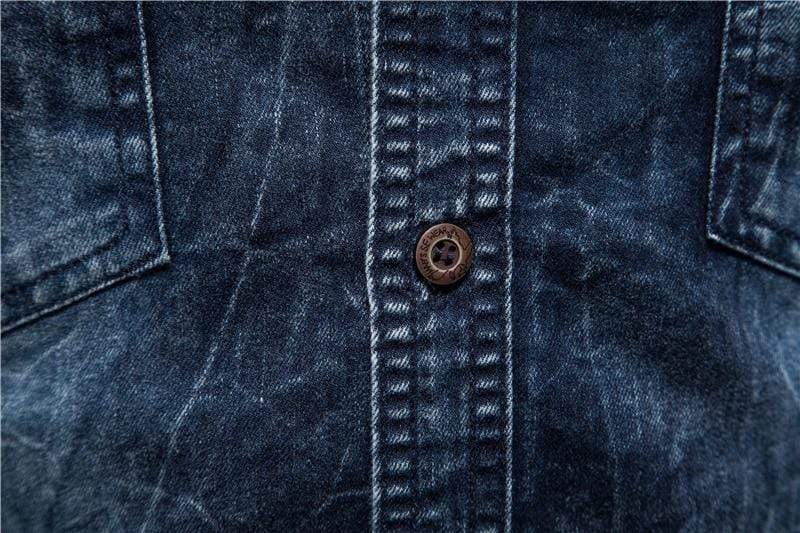 Cap Point Mens 100% Cotton Denim Shirt