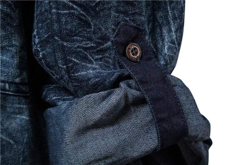 Cap Point Mens 100% Cotton Denim Shirt