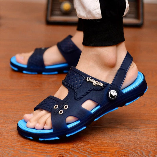Cap Point Mens Open Toe Platform Outdoor Beach Gladiator Sandals