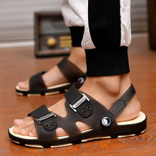 Load image into Gallery viewer, Cap Point Mens Open Toe Platform Outdoor Beach Gladiator Sandals
