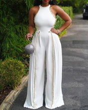 Load image into Gallery viewer, Cap Point Merlaine Chain Design Sleeveless Wide Leg Jumpsuit
