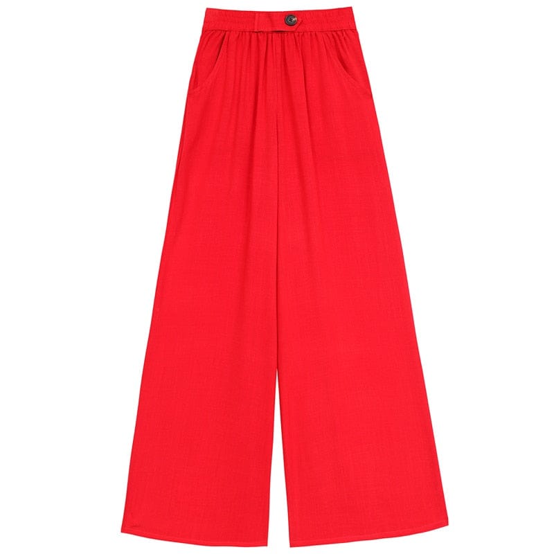 Cap Point Michaeli Plaid Loose High Waist Ankle-Length Wide Leg Pants