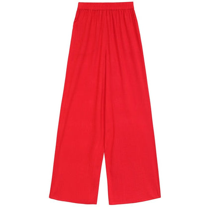 Cap Point Michaeli Plaid Loose High Waist Ankle-Length Wide Leg Pants