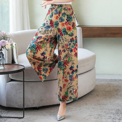 Cap Point Michaeli Plaid Loose High Waist Ankle-Length Wide Leg Pants