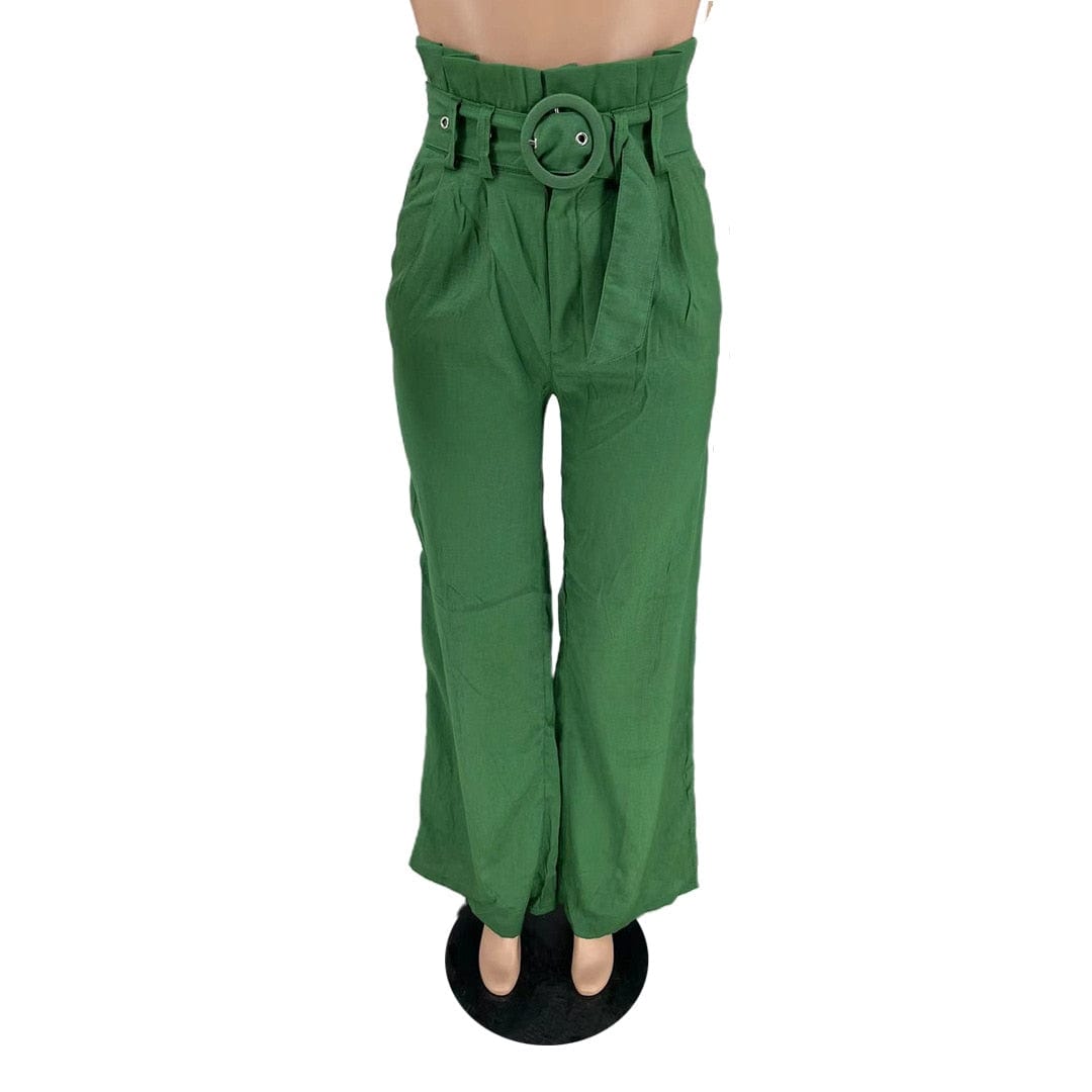 Cap Point Michaeli Wide Leg Loose Sweatpants with belt