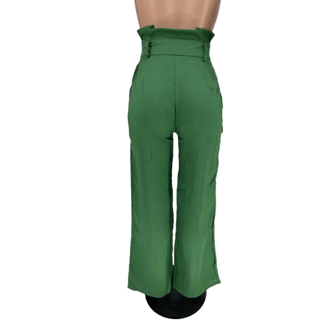 Cap Point Michaeli Wide Leg Loose Sweatpants with belt