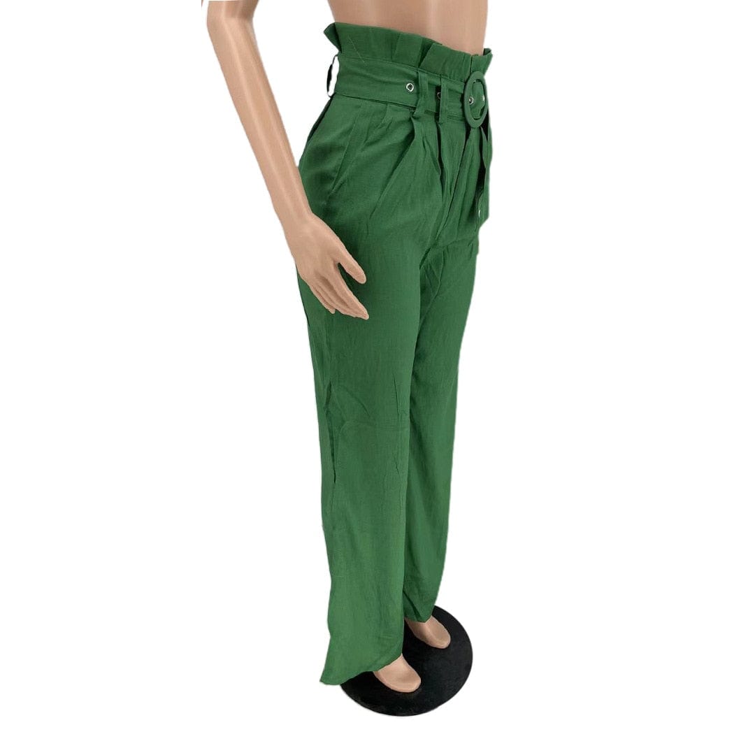 Cap Point Michaeli Wide Leg Loose Sweatpants with belt
