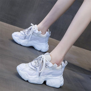 Cap Point Mira Chunky Sneaker Height Increasing Breathable Mesh Platform Sneakers