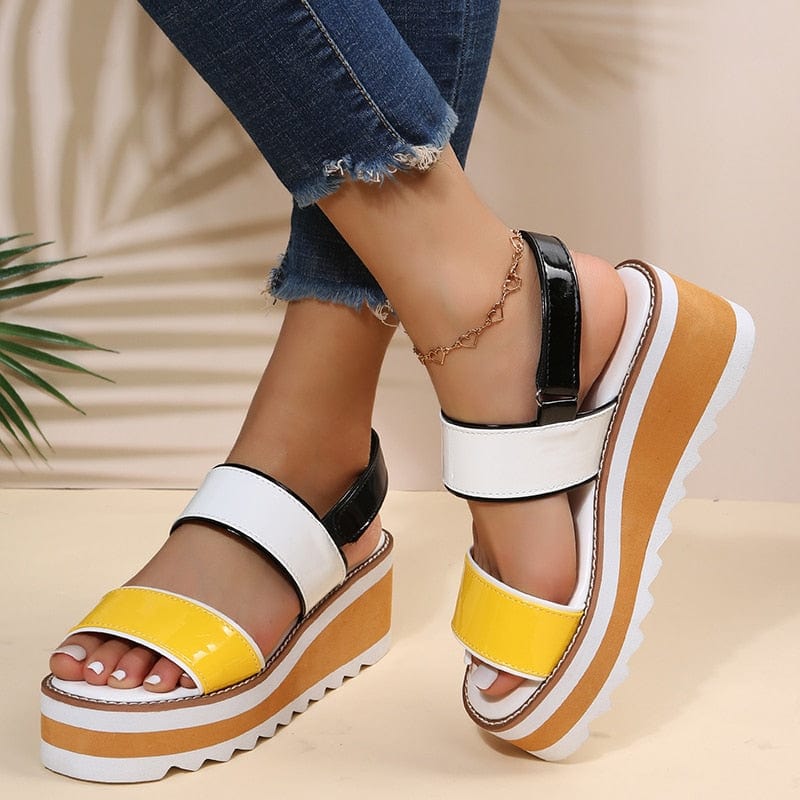 Cap Point Miranda Platform Wedges Non-slip Ladies Sandals