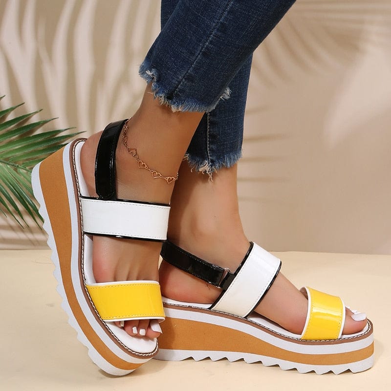 Cap Point Miranda Platform Wedges Non-slip Ladies Sandals