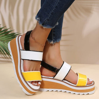 Cap Point Miranda Platform Wedges Non-slip Ladies Sandals
