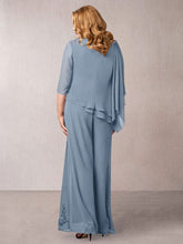 Load image into Gallery viewer, Cap Point Mireille 2 Pieces Applique Chiffon Mother Of The Bride Dress
