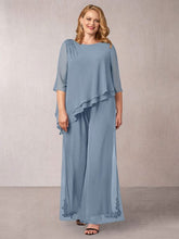 Load image into Gallery viewer, Cap Point Mireille 2 Pieces Applique Chiffon Mother Of The Bride Dress
