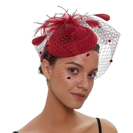 Cap Point Mirva Chic Cocktail Wedding Party Church Headpiec Hat Fascinators