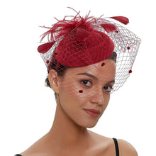 Load image into Gallery viewer, Cap Point Mirva Chic Cocktail Wedding Party Church Headpiec Hat Fascinators
