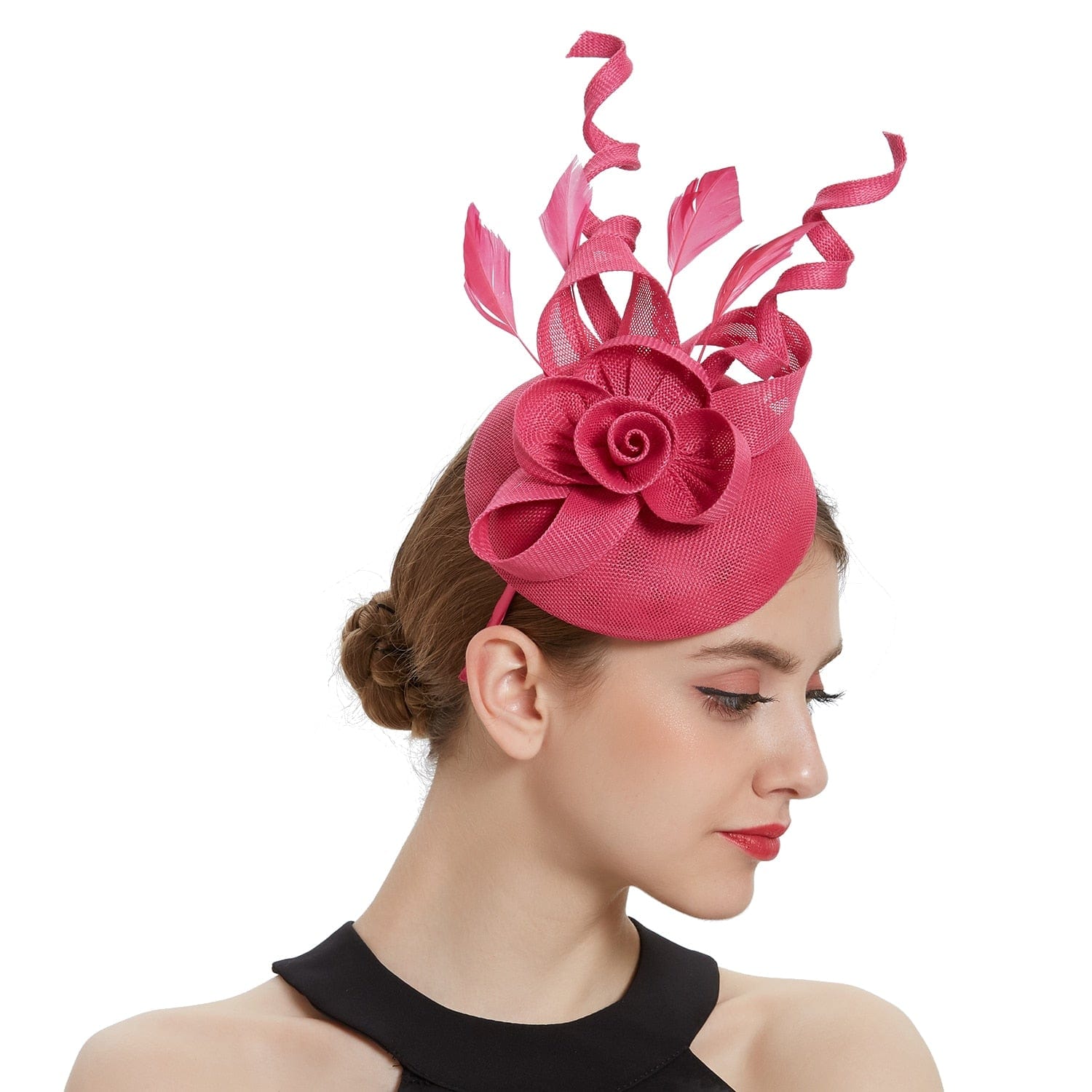 Cap Point Mirva Hat Cocktail Tea Party Kentucky Derby Feather Fascinators