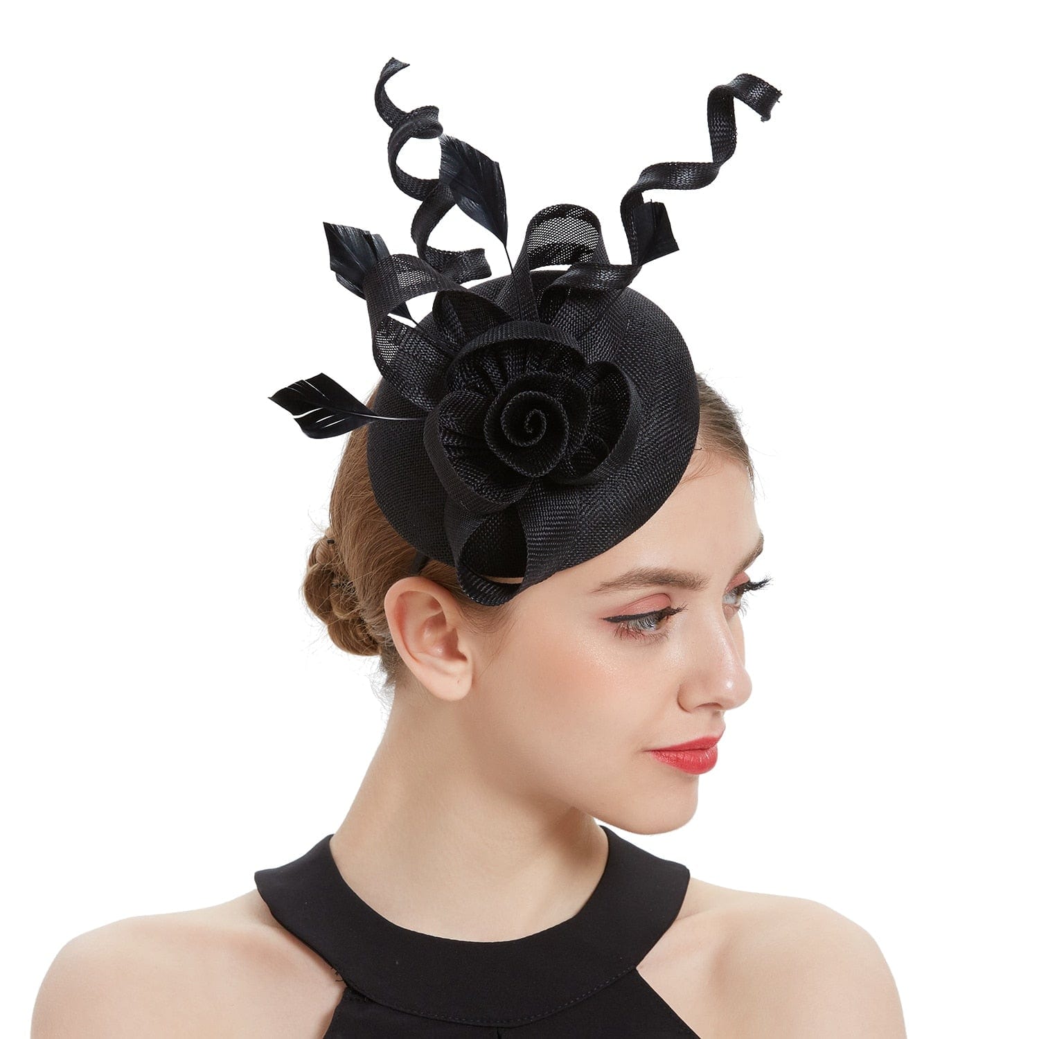 Cap Point Mirva Hat Cocktail Tea Party Kentucky Derby Feather Fascinators