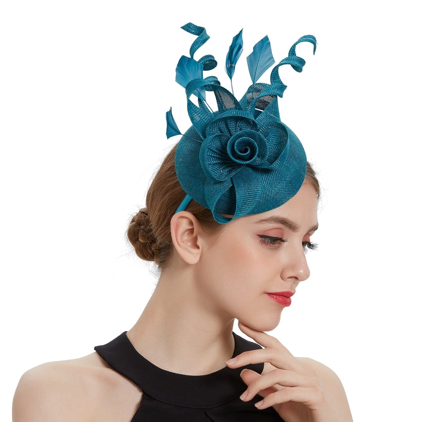Cap Point Mirva Hat Cocktail Tea Party Kentucky Derby Feather Fascinators