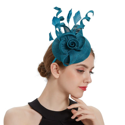Cap Point Mirva Hat Cocktail Tea Party Kentucky Derby Feather Fascinators