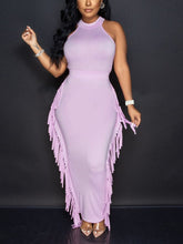 Load image into Gallery viewer, Cap Point Monroe Sexy Sleeveless Tassels Bodycon Maxi Dress
