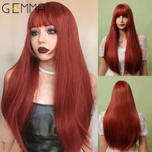 Load image into Gallery viewer, Cap Point N / One size fits all Amanda Long Straight Synthetic Wigs

