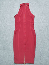 Load image into Gallery viewer, Cap Point Natacha Sleeveless Turtleneck Bandage Celebrity Bodycon Dress
