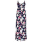 Cap Point Navy Blue 1 / S Melania Loose Boho Spaghetti Strap Sleeveless Maxi Dress