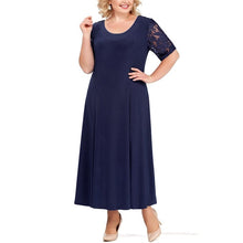 Load image into Gallery viewer, Cap Point Navy Blue / 26W Ines Clear Out Half Sleeve Plus Size Mother Of The Bride Dress
