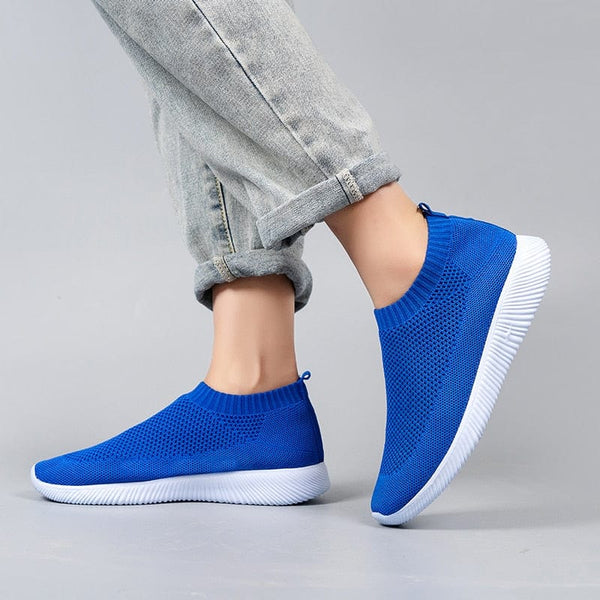 Cap Point Navy Blue / 3 Elegant Breathable Mesh Knit Sock Platform Sneakers