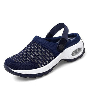 Cap Point navy blue / 5 Janice Comfort Women's Breathable Mesh Platform Summer Shoes