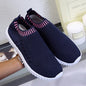 Cap Point Navy Blue / 5 Summer Slip on Soft Bottom Running Breathable Mesh Flat Sneakers