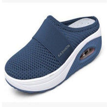Load image into Gallery viewer, Cap Point Navy Blue / 6 New Non-slip Platform Breathable Mesh Outdoor Walking Slippers
