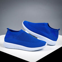 Load image into Gallery viewer, Cap Point Navy blue / 7.5 Elegant Breathable Mesh Knit Sock Platform Sneakers

