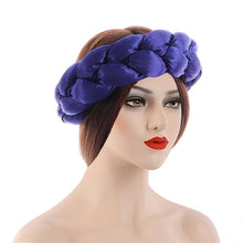 Load image into Gallery viewer, Cap Point Navy Blue Fashionable Elastic Hair Band Turban
