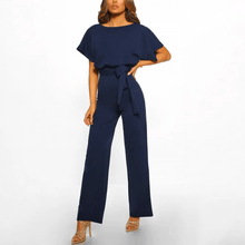 Load image into Gallery viewer, Cap Point Navy Blue / S Francisca Sexy Belted Jumpsuits
