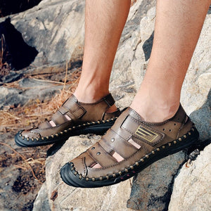 Cap Point New Genuine Leather Summer Beach Mens Sandals