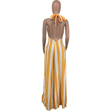 Load image into Gallery viewer, Cap Point Oleya Halter Stripe Outfit Bandage Long Skirt Maxi Dress
