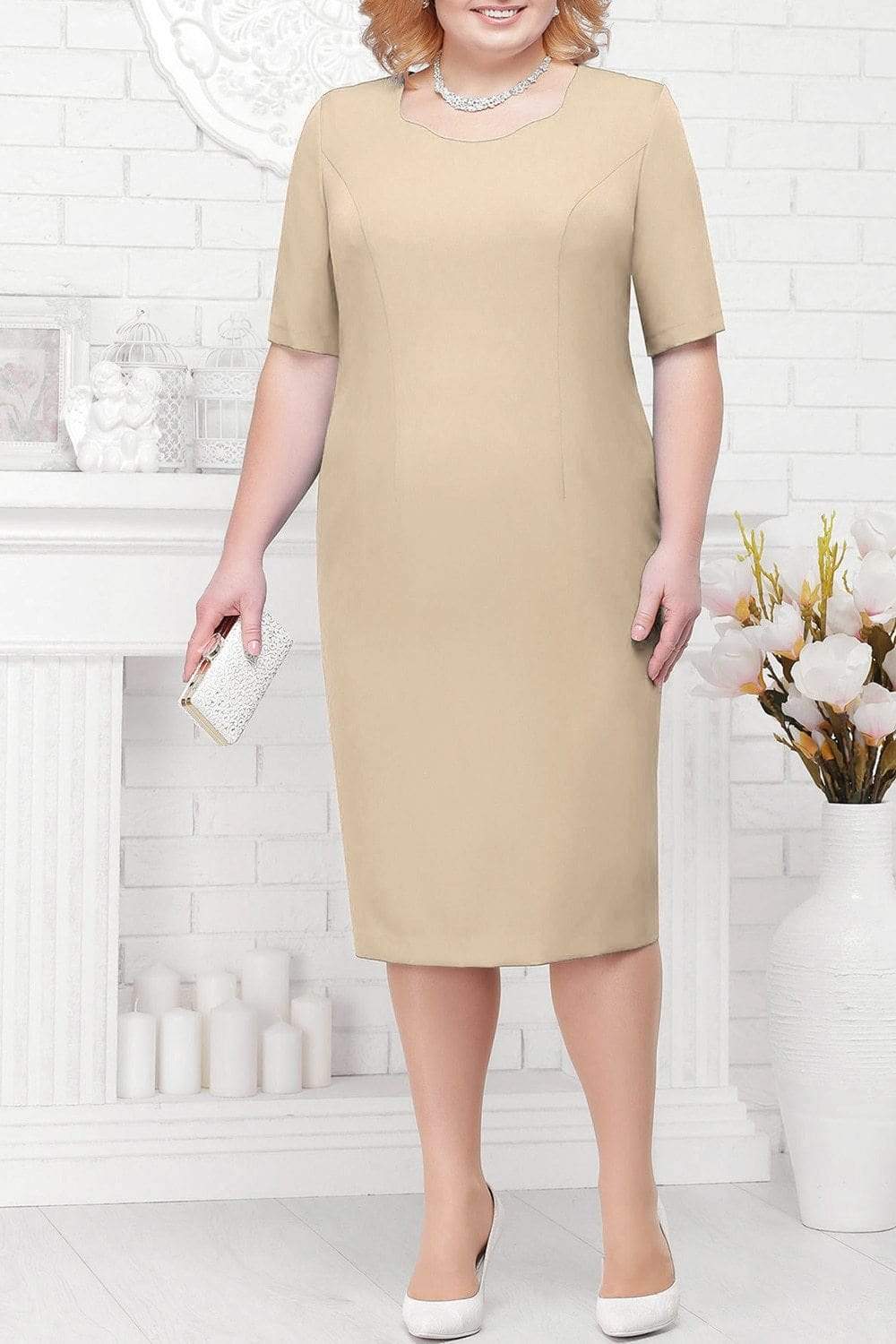 Cap Point On Point Lace Mother Of The Bride Dress