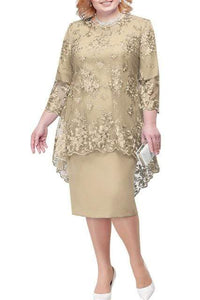 Cap Point On Point Lace Mother Of The Bride Dress