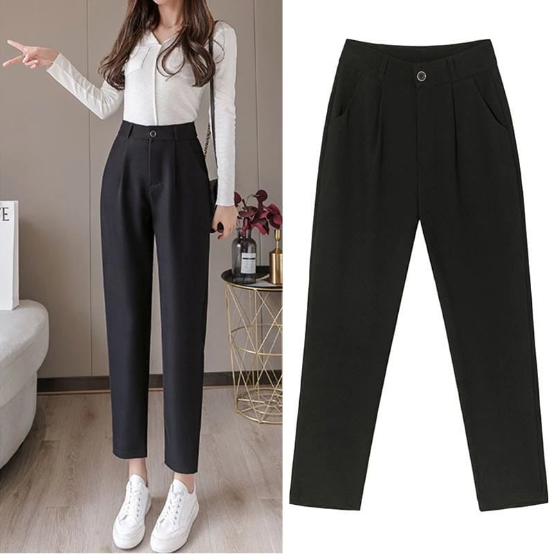 Cap Point only black pants / 3XL 72.5-80KG Altesse Wide Leg Pants Two Piece Elegant Jacket Blazer
