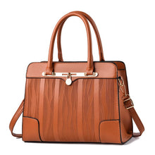 Load image into Gallery viewer, Cap Point Orange / 30x14x23cm Denise Leather High Quality Trunk Shoulder Tote Bag
