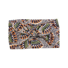 Load image into Gallery viewer, Cap Point Orange bow African Print Stretch Bandana
