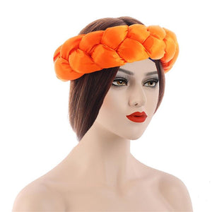 Cap Point Orange Fashionable Elastic Hair Band Turban
