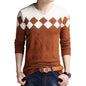 Cap Point Orange / M Browon Autumn Vintage Men Collarless Sweater