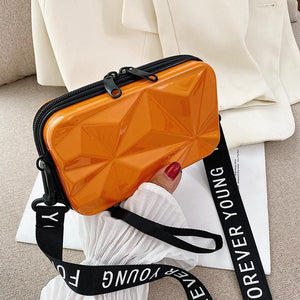 Cap Point Orange / One size Luxury New Suitcase Shape  Fashion Mini Bag