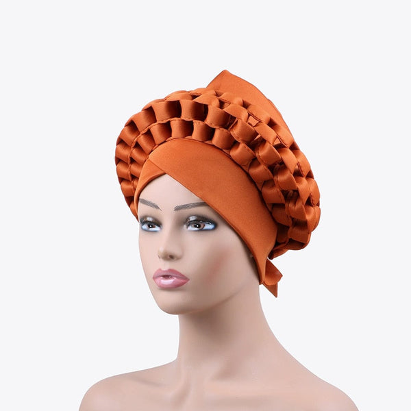 Cap Point Orange / One Size Queen Auto Gele Turban Headtie