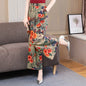 Cap Point orange / XL Michaeli Plaid Loose High Waist Ankle-Length Wide Leg Pants