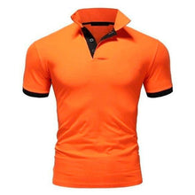 Load image into Gallery viewer, Cap Point Orange / XXS Cody Summer Stritching Men&#39;s Shorts Sleeve Polo
