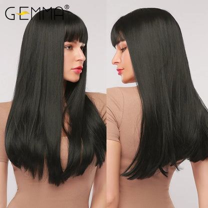 Cap Point P / One size fits all Amanda Long Straight Synthetic Wigs