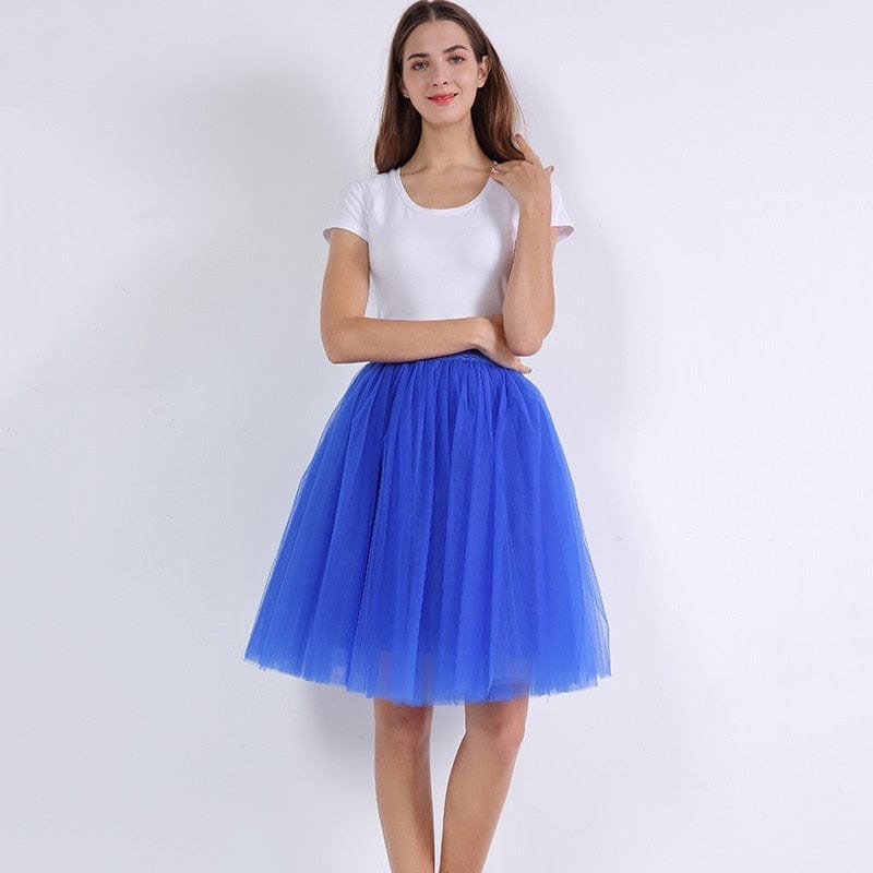 Cap Point Party Train Puffy Tutu Tulle Wedding Bridal Bridesmaid Skirt